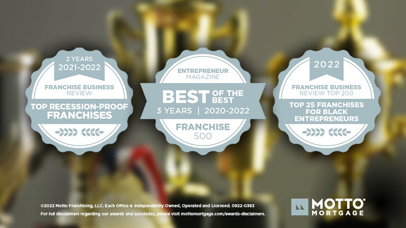 Motto Mortgage named a Top Franchise for Black Entrepreneurs and a Top Recession-Proof Franchise by Franchise Business Review
