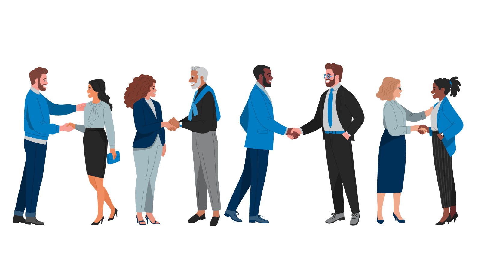 Illustration of real estate brokerage owners meeting with secondary service leaders
