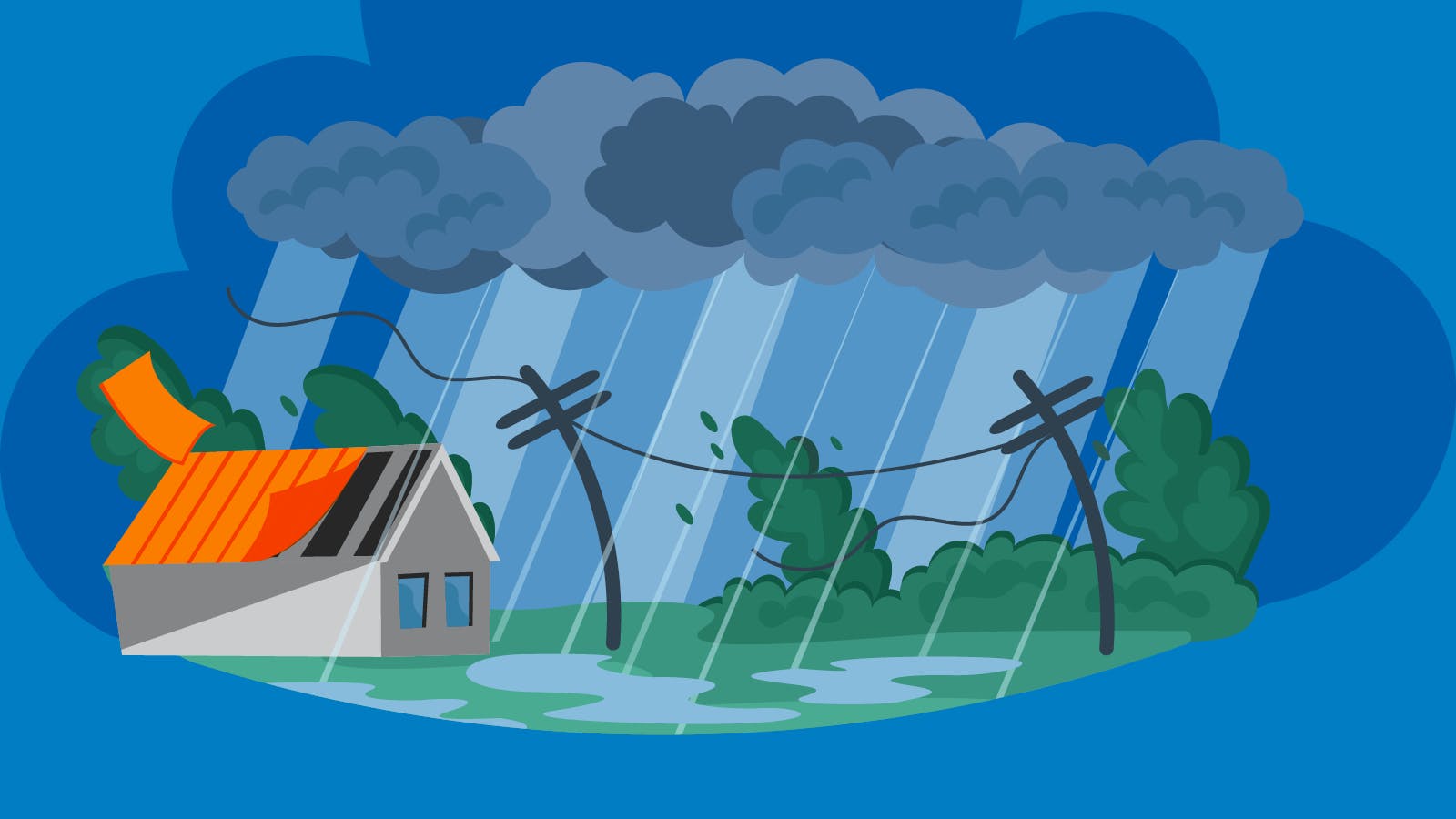 Image of a house in a bad storm.