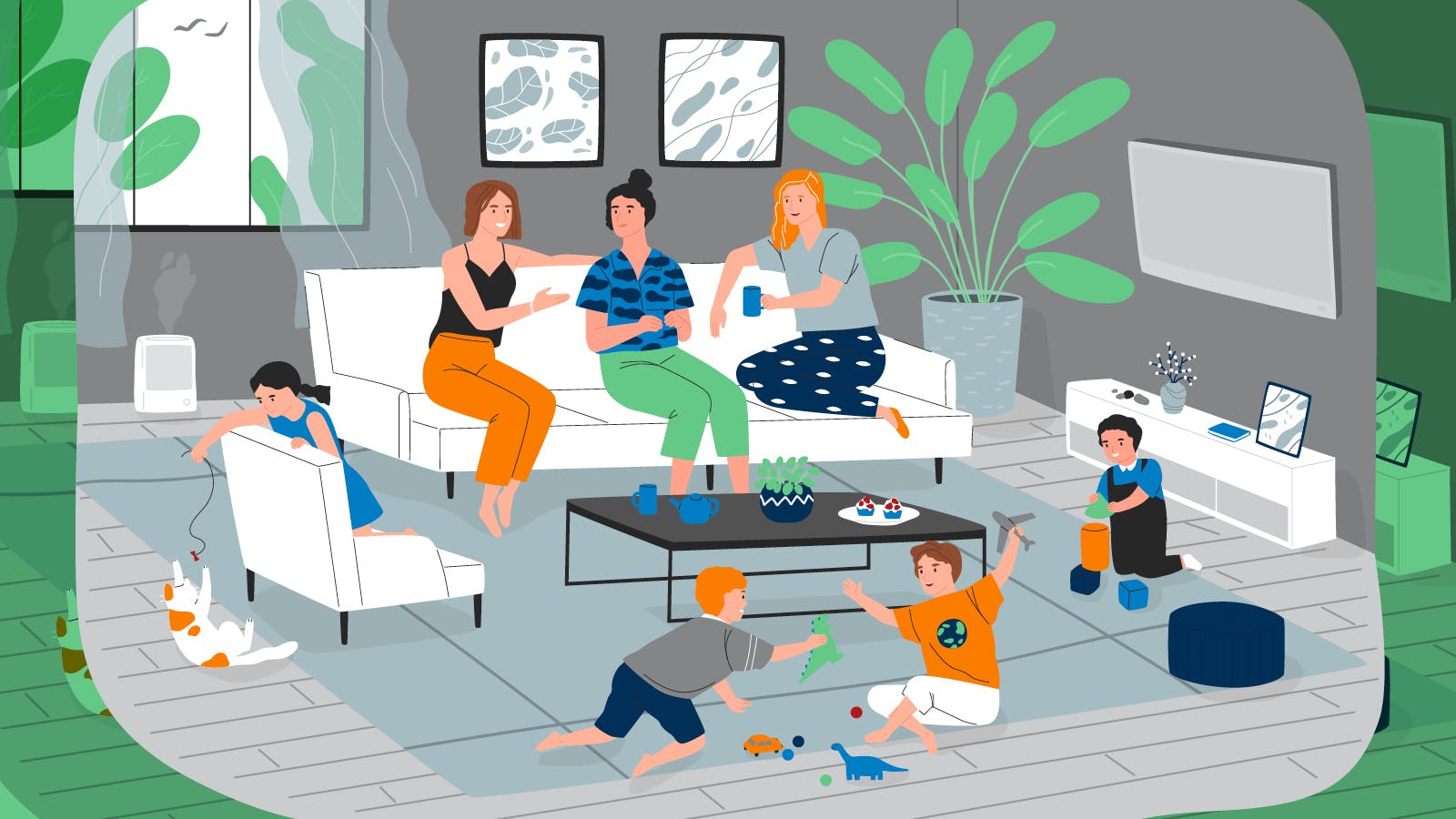 Kids Playing in a stylish room