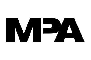 Black capital letters MPA in a bold, sans-serif font on a light gray background.